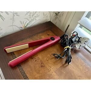 CHI Ulta Red Tourmaline Ceramic Flat Iron 1” Tested Working